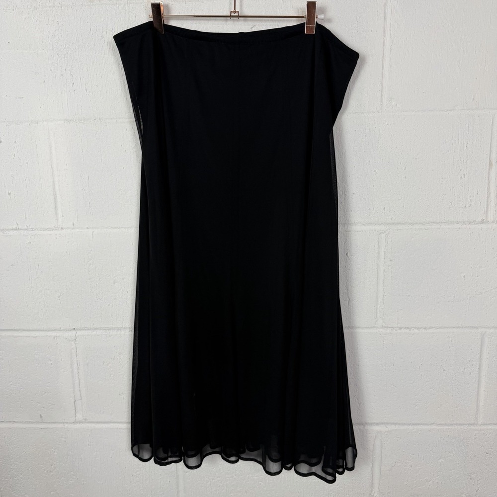 VTG Dress Barn Midi Skirt Layered Sheer Goth Dark Fairy Grunge Whimsigoth SZ XL